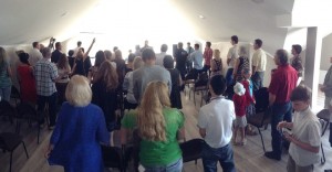 Opening the new building with worship