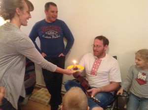 blowing the candle