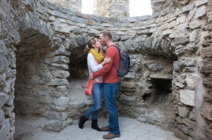 We kissed in a castle!