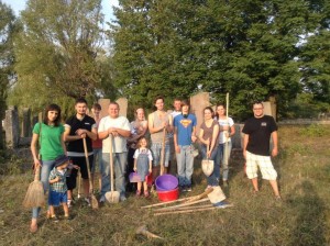 Cleaning up the local Jewish cemetery