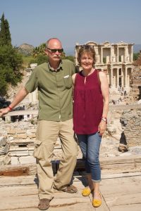 With my parents at the library of Celsus in Ephesus. 